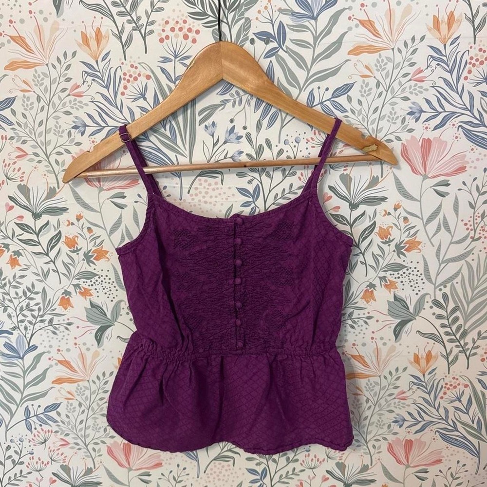 Vintage‎ Arizona Jean Co Purple Peplum Cami Top